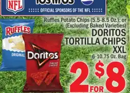 C Town DORITOS TORTILLA CHIPS XXL 6-10.75 Oz. Bag offer