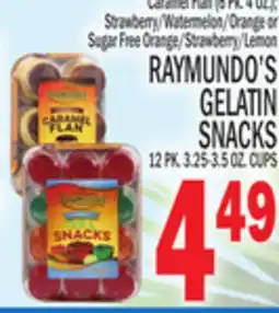 C Town RAYMUNDO'S GELATIN SNACKS 12 PK. 3.25-3.5 OZ. CUPS offer