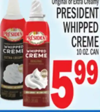 C Town PRESIDENT WHIPPED CREME offer