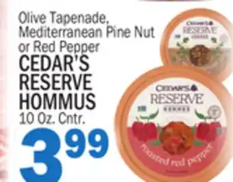 C Town CEDAR'S RESERVE HOMMUS offer