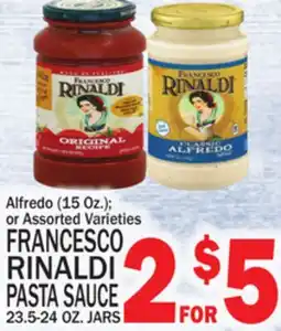 C Town FRANCESCO RINALDI PASTA SAUCE 23.5-24 OZ. JARS offer