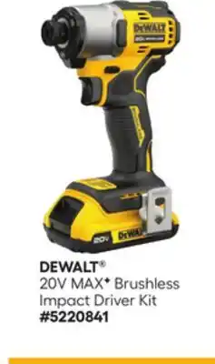 Lowe's 20V MAX Brushless Impact Driver Kit offer