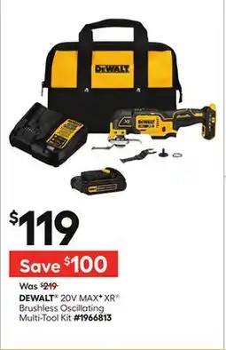 Lowe's 20V MAX XR Brushless Oscillating Multi-Tool Kit offer