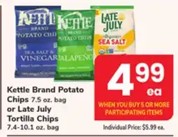 ACME Kettle Brand Potato Chips 7.5 oz. bag or Late July Tortilla Chips 7.4-10.1 oz. bag offer