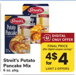 ACME Streit's Potato Pancake Mix offer