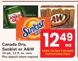 ACME Canada Dry, Sunkist or A & W offer