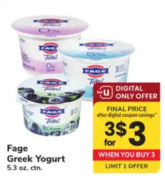 ACME Fage Greek Yogurt offer