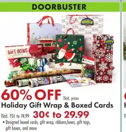 Boscov's Holiday Gift Wrap & Boxed Cards offer