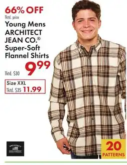 Boscov's Young Mens ARCHITECT JEAN CO. Super-Soft Flannel Shirts offer