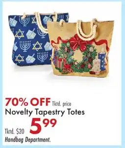 Boscov's Novelty Tapestry Totes offer