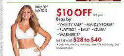 Boscov's PANTIES BY VANITY FAIR , MAIDENFORM , PLAYTEX, BALI , OLGA , WARNER'S offer