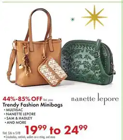 Boscov's Trendy Fashion Minibags offer