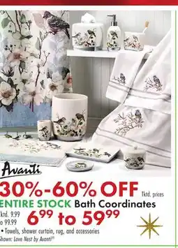 Boscov's ENTIRE STOCK Bath Coordinates offer