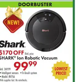 Boscov's SHARK Ion Robotic Vacuum offer