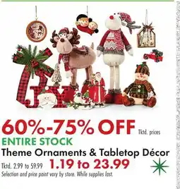 Boscov's ENTIRE STOCK Theme Ornaments & Tabletop Décor offer