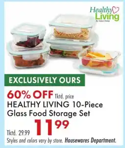 Boscov's HEALTHY LIVING 10-Piece Glass Food Storage Set offer