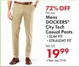 Boscov's Mens DOCKERS City Tech Casual Pants offer
