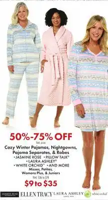 Boscov's Cozy Winter Pajamas, Nightgowns, Pajama Separates, & Robes offer