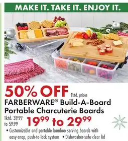 Boscov's FARBERWARE Build-A-Board Portable Charcuterie Boards offer