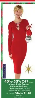 Boscov's Juniors Social Dresses & Career Fashions offer