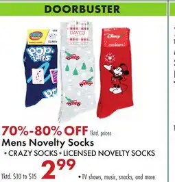 Boscov's Mens Novelty Socks offer