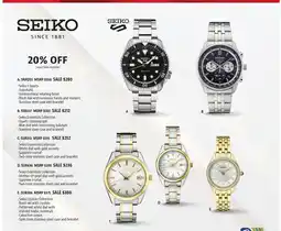 Boscov's Select Seiko Watches offer