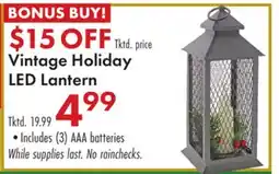 Boscov's Vintage Holiday LED Lantern offer