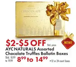 Boscov's AYCNATURALS Assorted Chocolate Truffles Ballotin Boxes offer