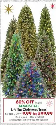 Boscov's Lifelike Christmas Trees offer