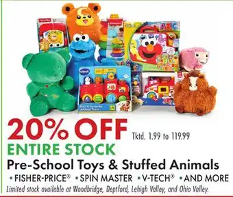 Boscov's STOCK Pre-School Toys & Stuffed Animals offer