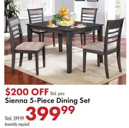 Boscov's Sienna 5-Piece Dining Set offer