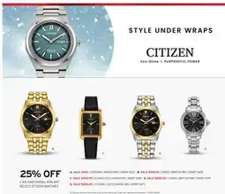 Boscov's SELECT CITIZEN WATCHES offer