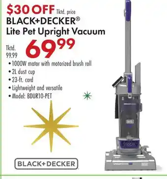 Boscov's BLACK + DECKER Lite Pet Upright Vacuum offer