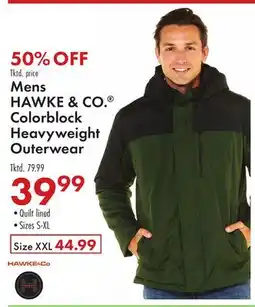 Boscov's Mens HAWKE & CO. Colorblock Heavyweight Outerwear offer