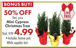 Boscov's Mini Cypress Christmas Tree offer