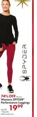 Boscov's Womens SPYDER Performance Leggings offer