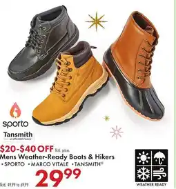 Boscov's Mens Weather-Ready Boots & Hikers offer