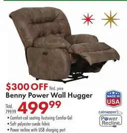 Boscov's Benny Power Wall Hugger offer