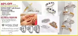 Boscov's ENTIRE COLLECTION NOVA STAR Lab Grown Diamond Rings offer