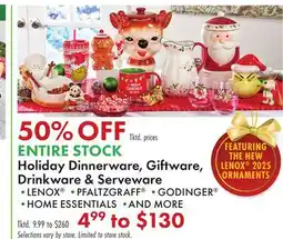 Boscov's Holiday Dinnerware, Giftware, Drinkware & Serveware offer