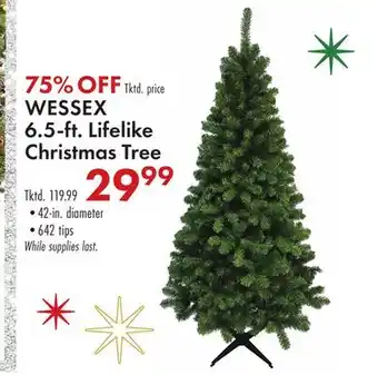 Boscov's WESSEX 6.5-ft. Lifelike Christmas Tree offer