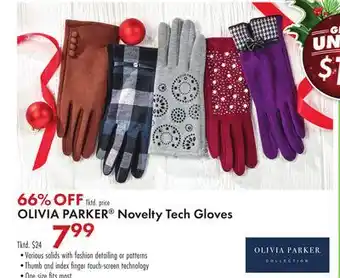 Boscov's OLIVIA PARKER Novelty Tech Gloves offer