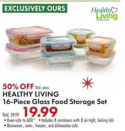 Boscov's HEALTHY LIVING 16-Piece Glass Food Storage Set offer