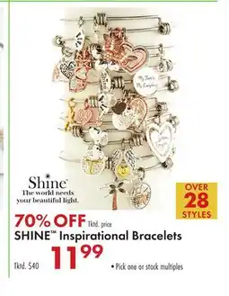 Boscov's SHINE Inspirational Bracelets offer