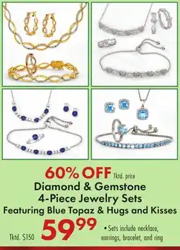Boscov's Gianni Argento Diamond & Gemstone 4-Piece Jewelry Sets offer