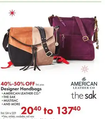 Boscov's Designer Handbags offer
