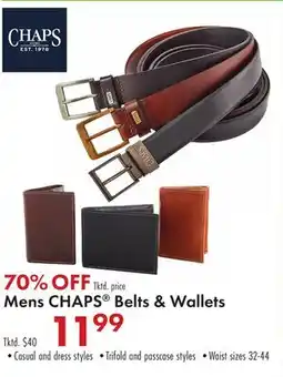 Boscov's Mens CHAPS Belts & Wallets offer