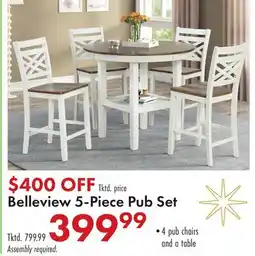 Boscov's Belleview 5-Piece Pub Set offer