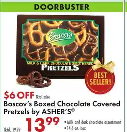 Boscov's Boscov's Boxed Chocolate Covered Pretzels by ASHER'S offer