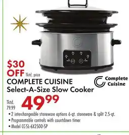 Boscov's COMPLETE CUISINE Select-A-Size Slow Cooker offer